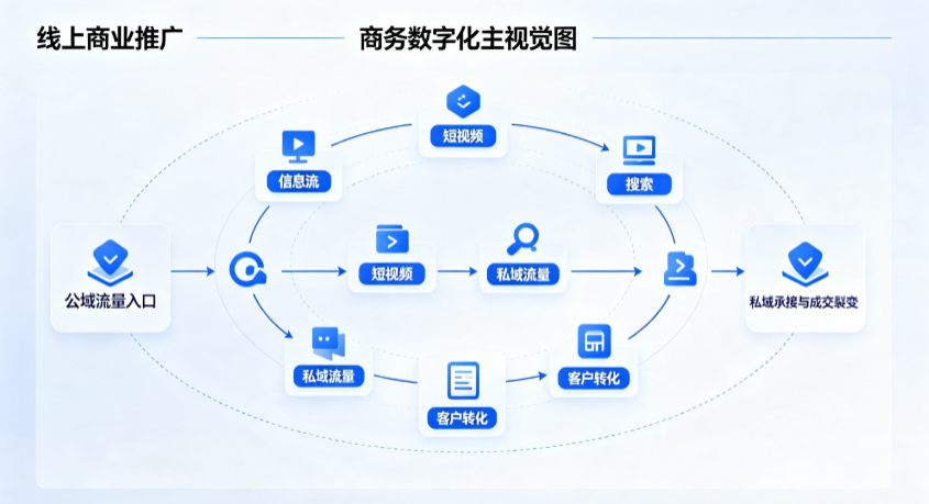 浦城县线上商业推广怎么做？全域流量闭环搭建与低成本转化实战指南